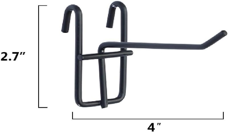 NectaCol 40 Packs 4" Metal Grid Wall Hooks, Standard Gridwall Panel Hooks are for Gridwall Panels Display, Black - Image 2